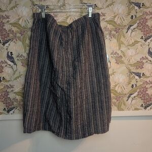 Coldwater Creek Linen Striped Women's Skirt Size 1X